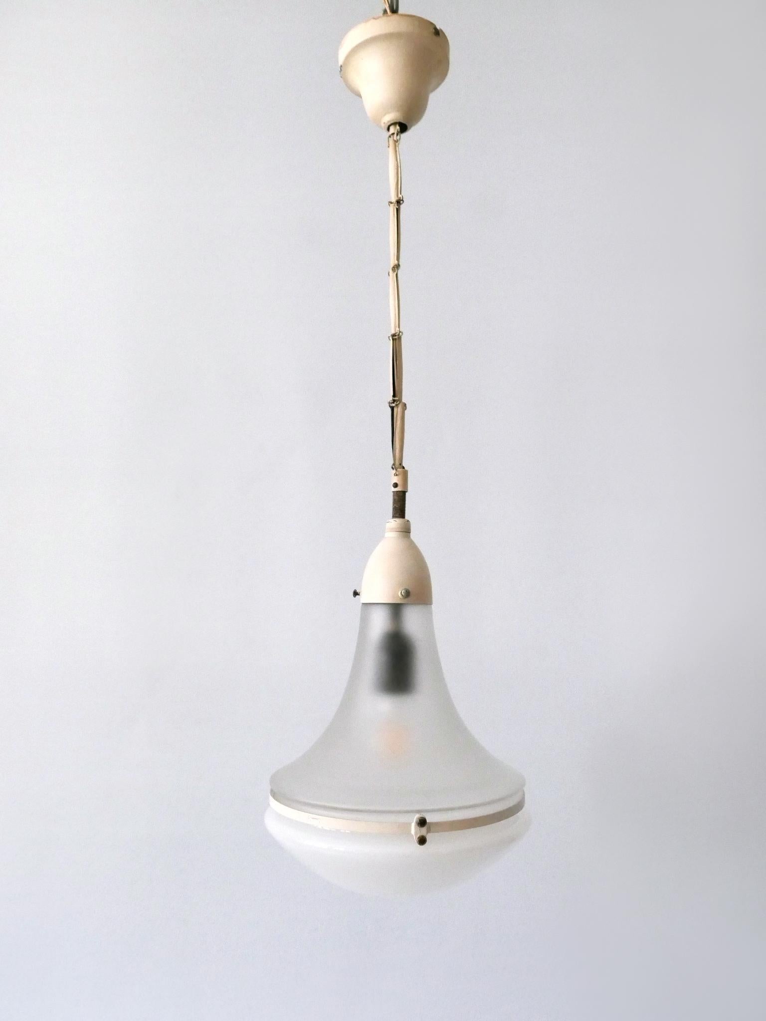 Bauhaus Elegante lampada a sospensione 'Luzette' di Peter Behrens per Siemens-Schuckert del 1910 in vendita