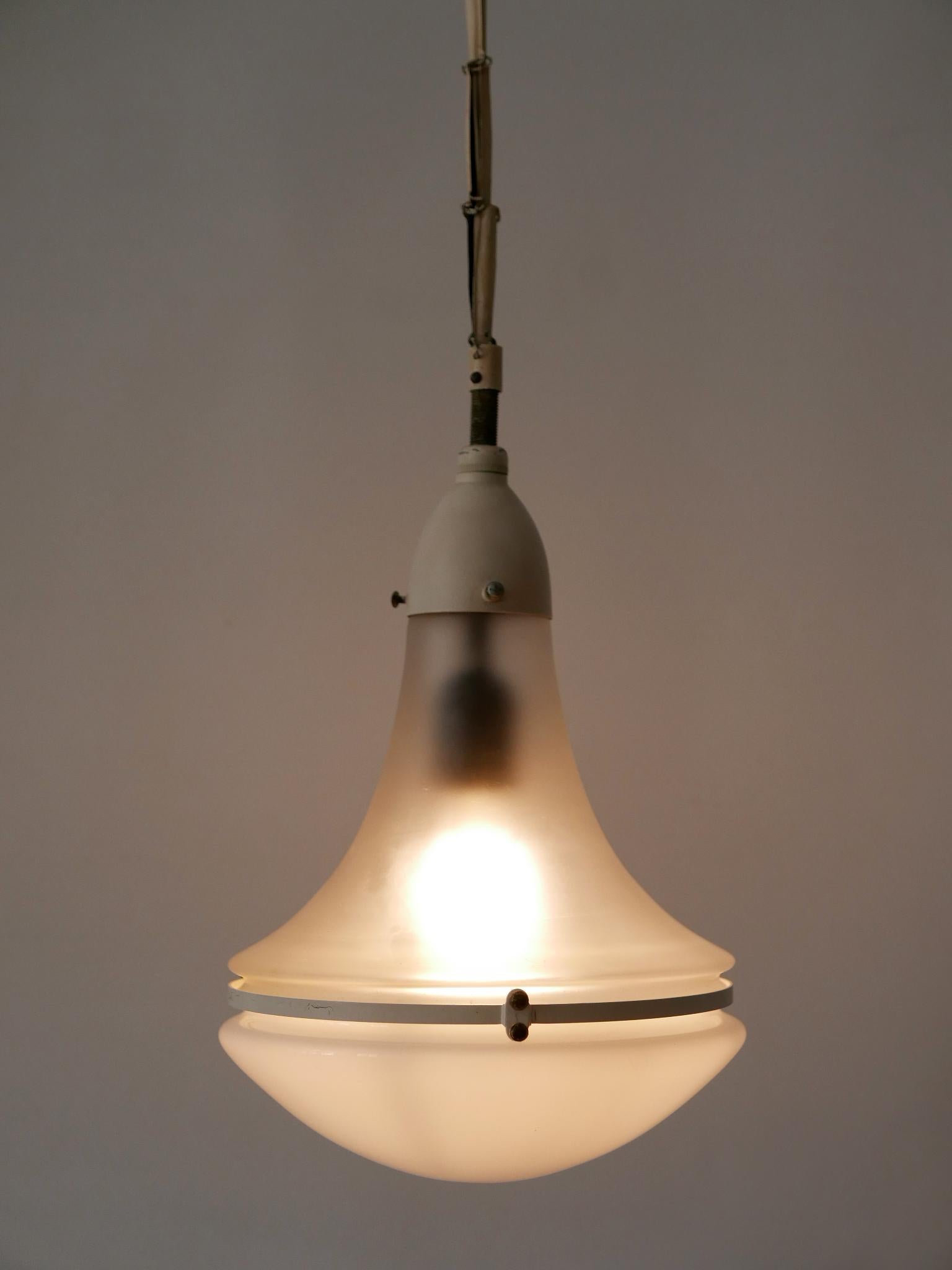 Tedesco Elegante lampada a sospensione 'Luzette' di Peter Behrens per Siemens-Schuckert del 1910 in vendita