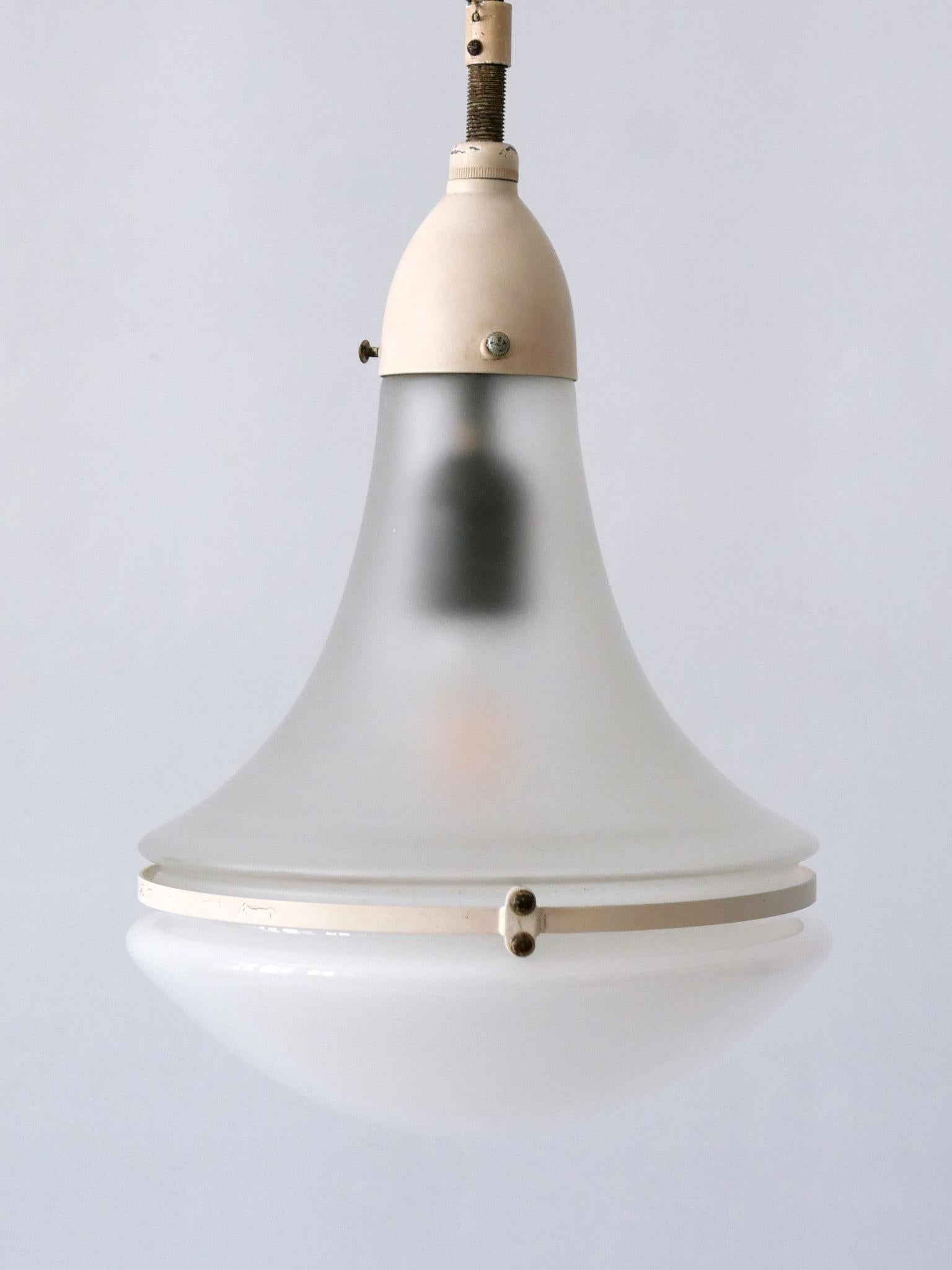 Elegante lampada a sospensione 'Luzette' di Peter Behrens per Siemens-Schuckert del 1910 In condizioni buone in vendita a Munich, DE