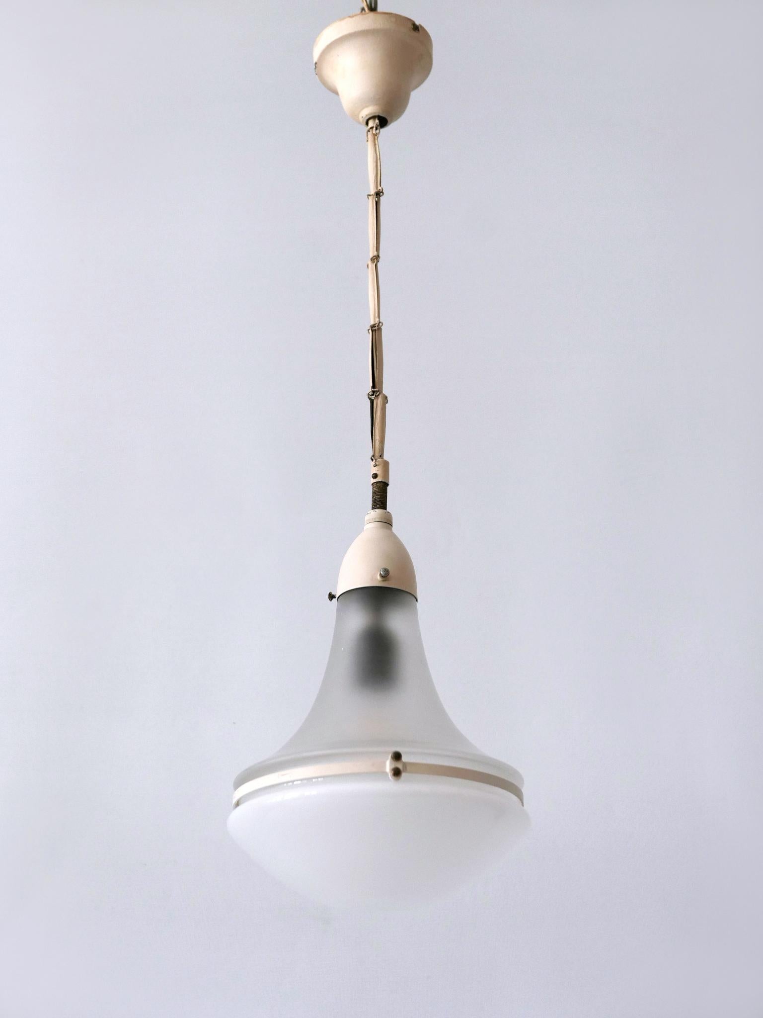 Metallo Elegante lampada a sospensione 'Luzette' di Peter Behrens per Siemens-Schuckert del 1910 in vendita