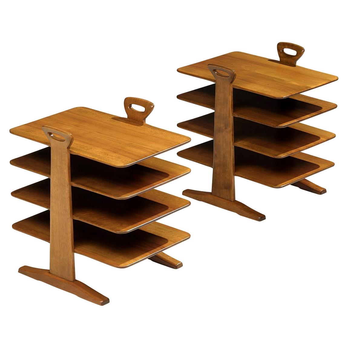 Elegant Magazine Stand in Walnut