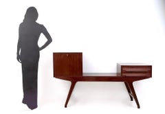 Mobile / Porta Tv in legno vintage in stile Parisi con interni in frassino