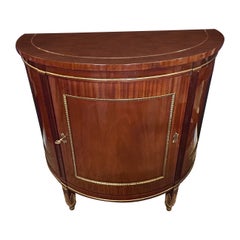 Elegant Mahogany Demilune Cabinet by Kindel