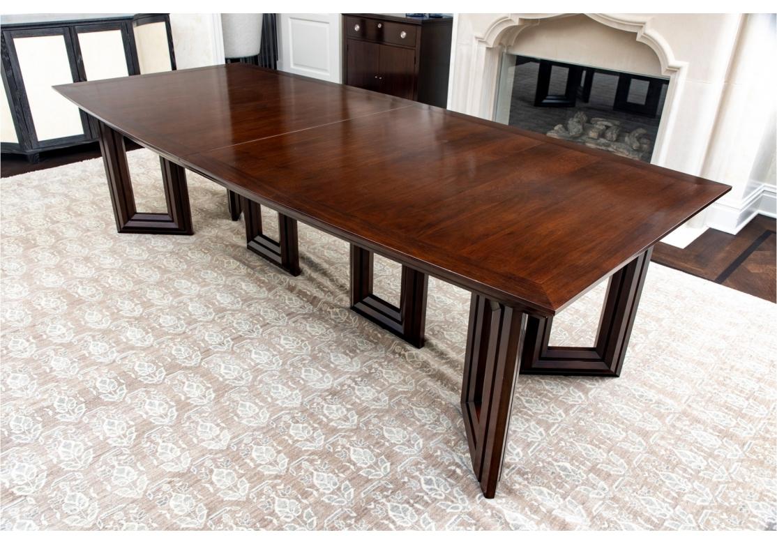 Elegant Mahogany Dining Room Table From John Rosselli For Sale 7