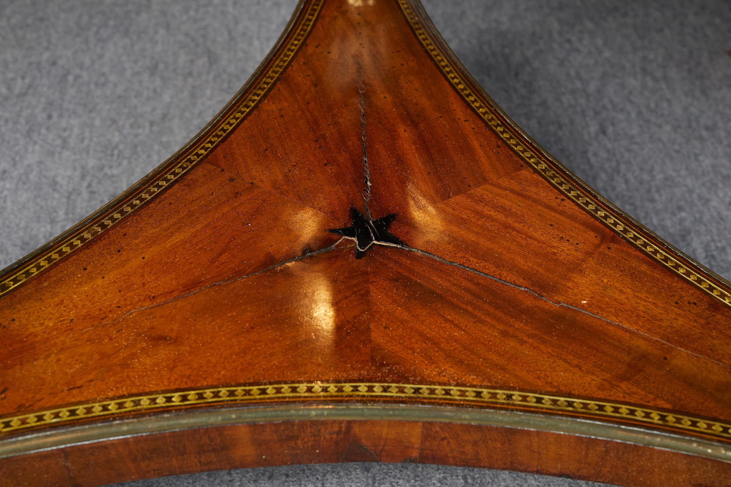 Elegant Mahogany Louis XVI Period Gueridon with Marble Top 1