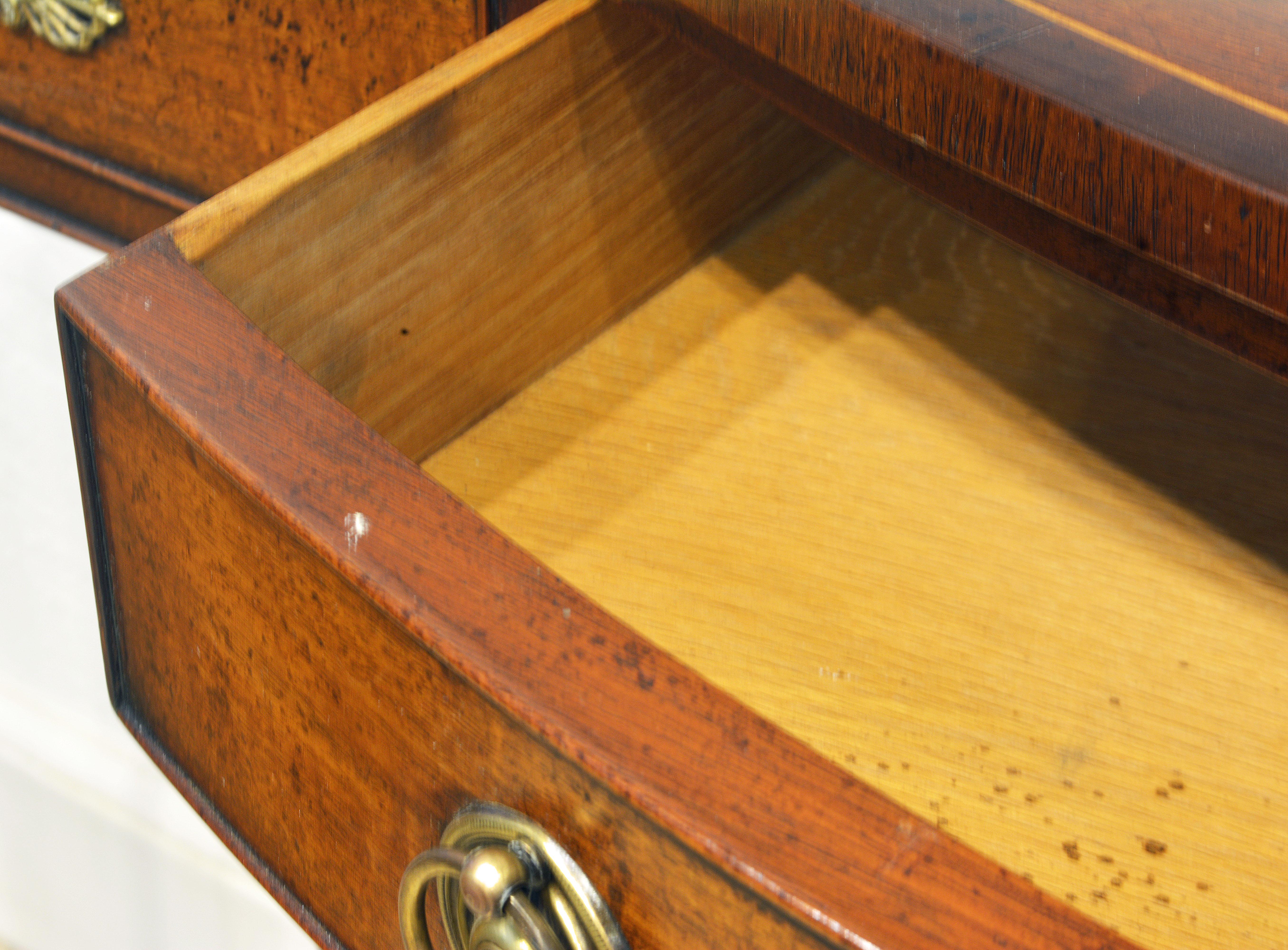 20th Century Elegant Mahogany Sheraton Style Bench Made One Drawer Console Table