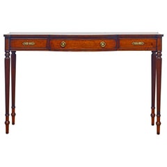 Elegant Mahogany Sheraton Style Bench Made One Drawer Console Table