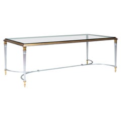 Elegant Maison Charles Steel and Bronze Coffee Table