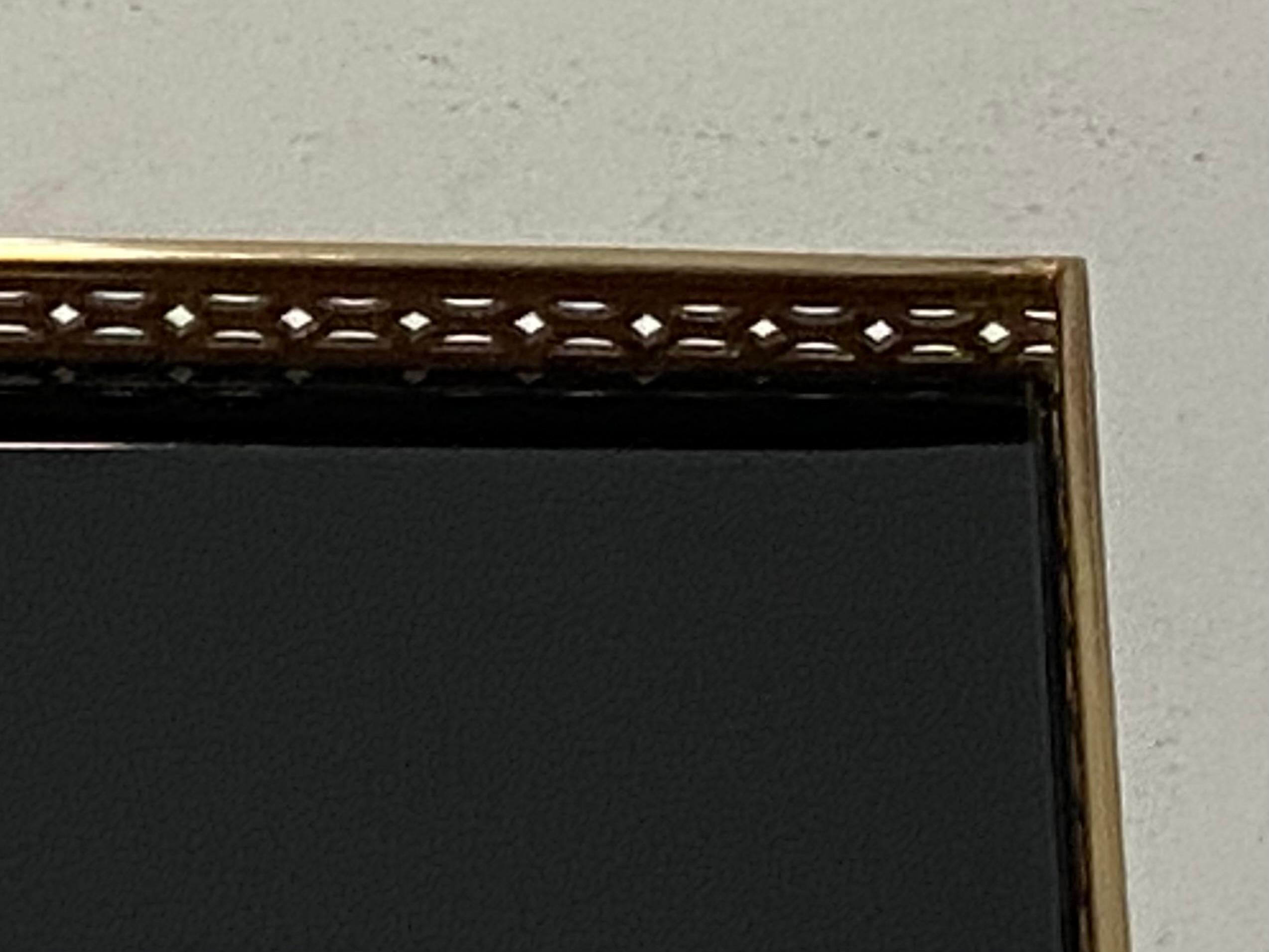 Elegant Maison Jansen Brass & Black Glass Rectangular Cocktail End Table In Good Condition In Hopewell, NJ