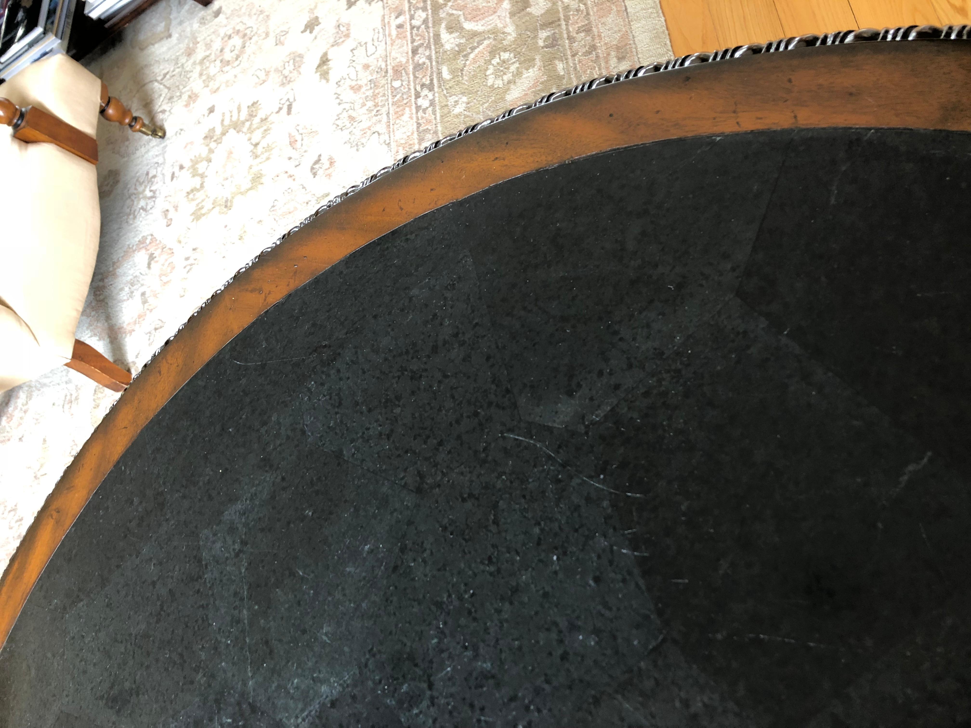 Contemporary Elegant Maitland Smith Round Centre or Dining Table with Granite Top