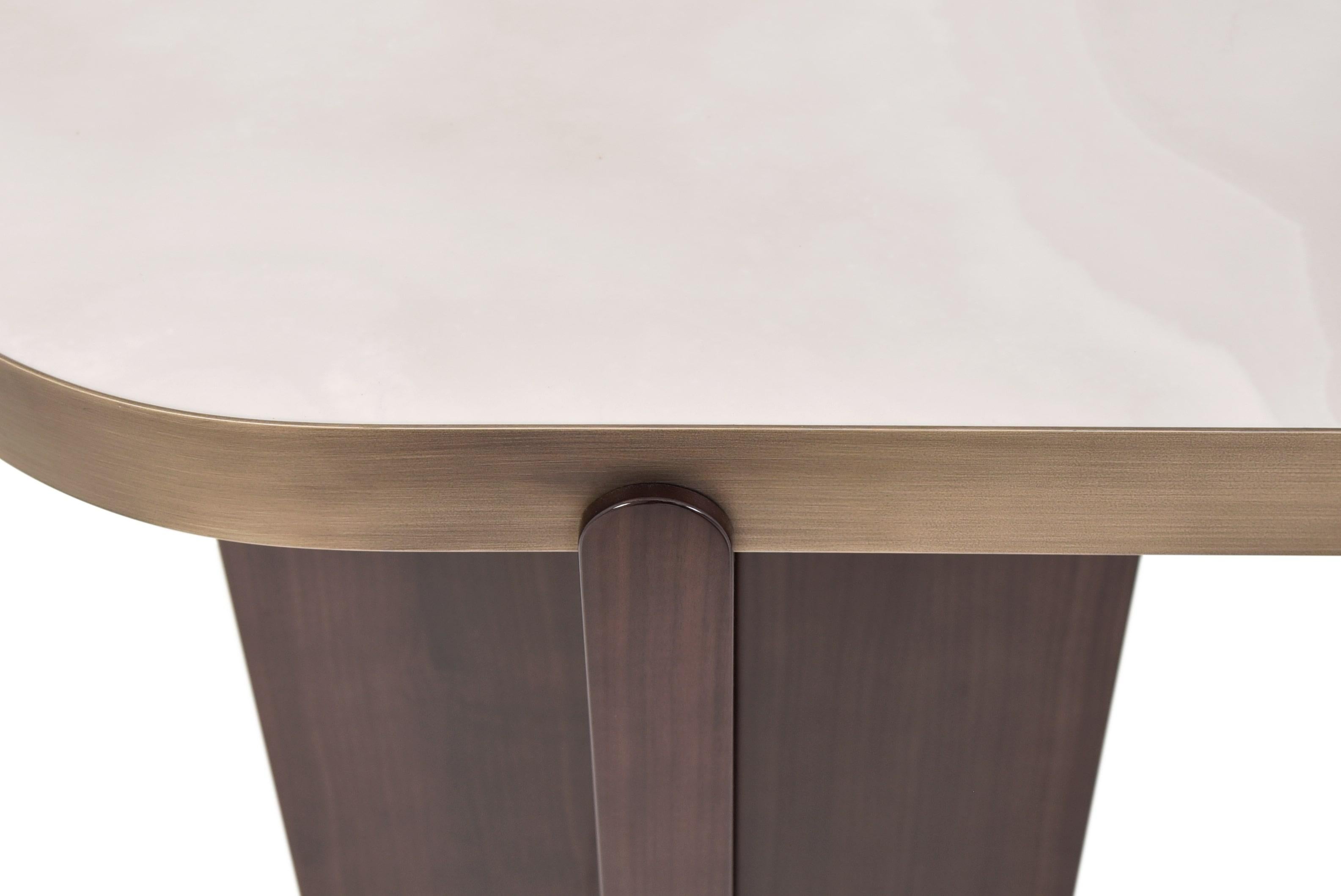 Elegant Marble Gemini Console Table Portugués en venta