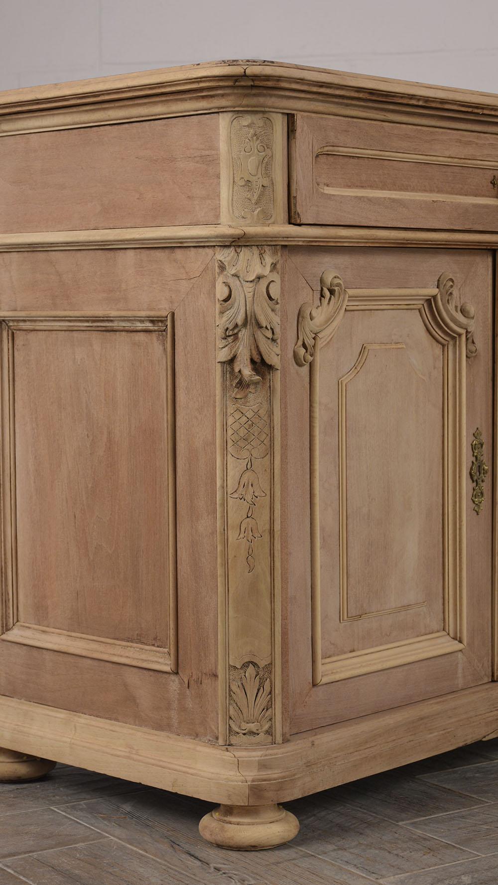 Elegant Marble-Top French Renaissance Style Server or Cabinet 2