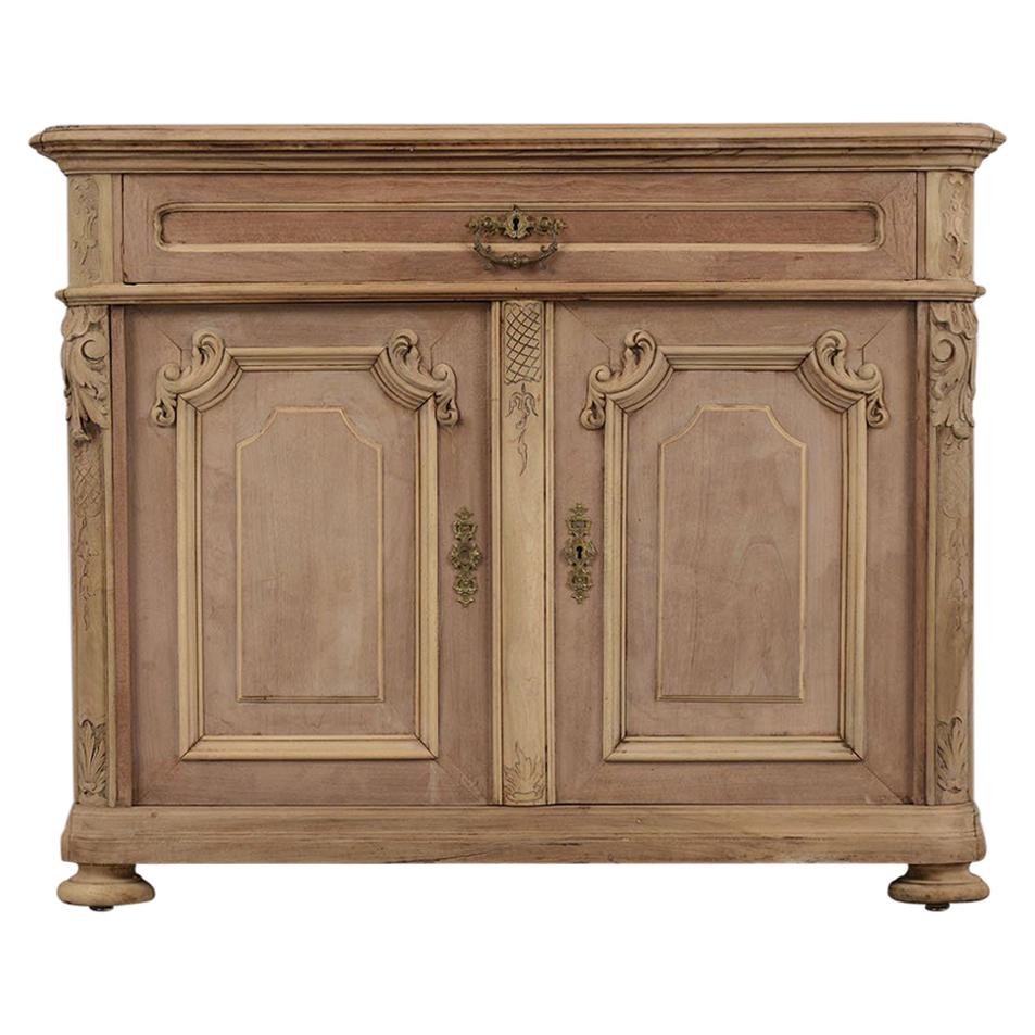 Elegant Marble-Top French Renaissance Style Server or Cabinet