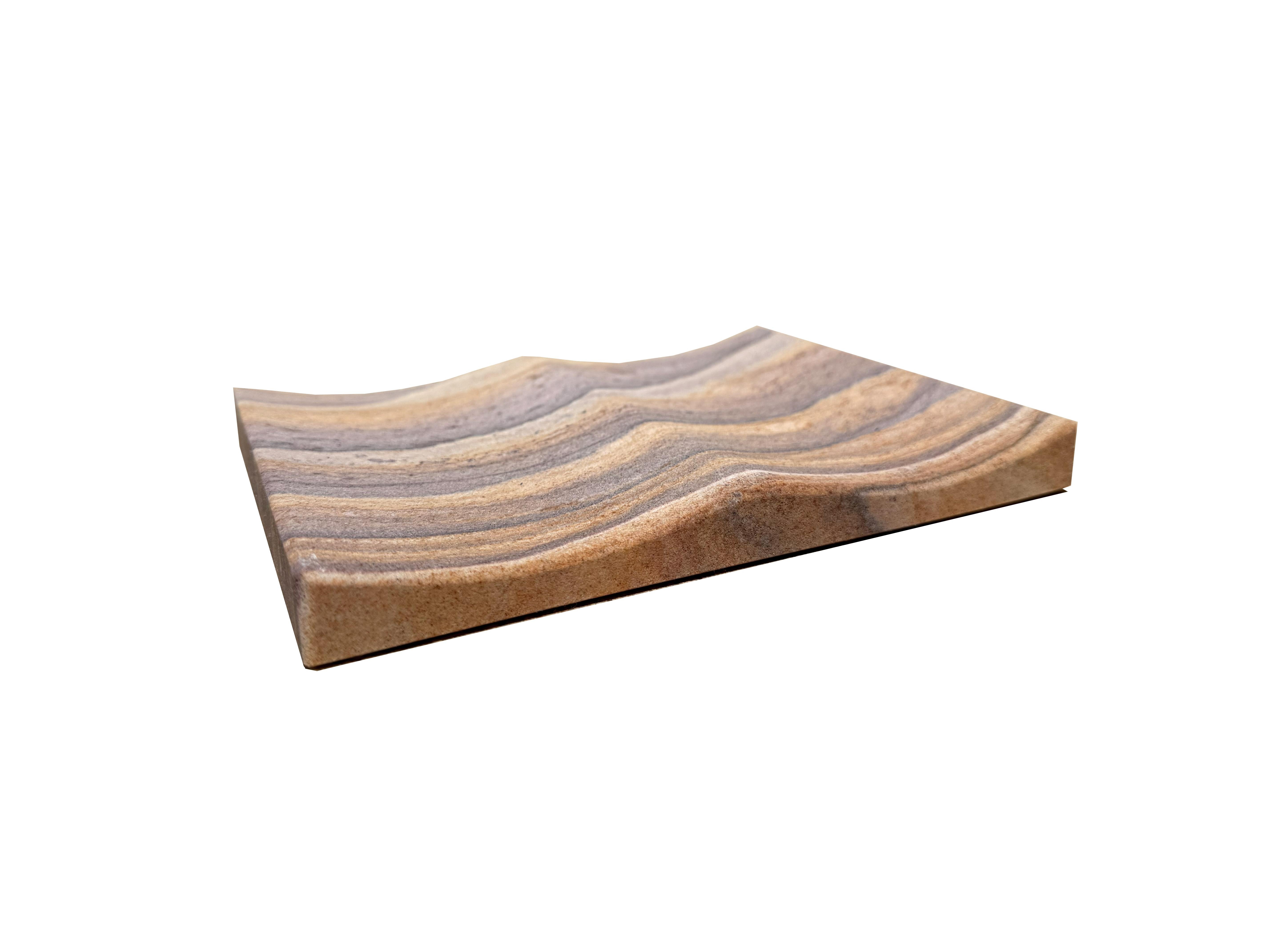 XXI secolo e contemporaneo Elegante vassoio in marmo di Joaquín Moll per Meddel Un capolavoro minimalista in A. Stone in vendita