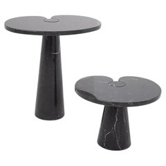 Elegant Marquina Marble Coffee Tables by Angelo Mangiarotti for Skipper