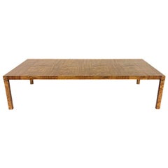 Mastercraft Inlaid Burled Elm and Mahogany Coffee Table by Michael Thomas