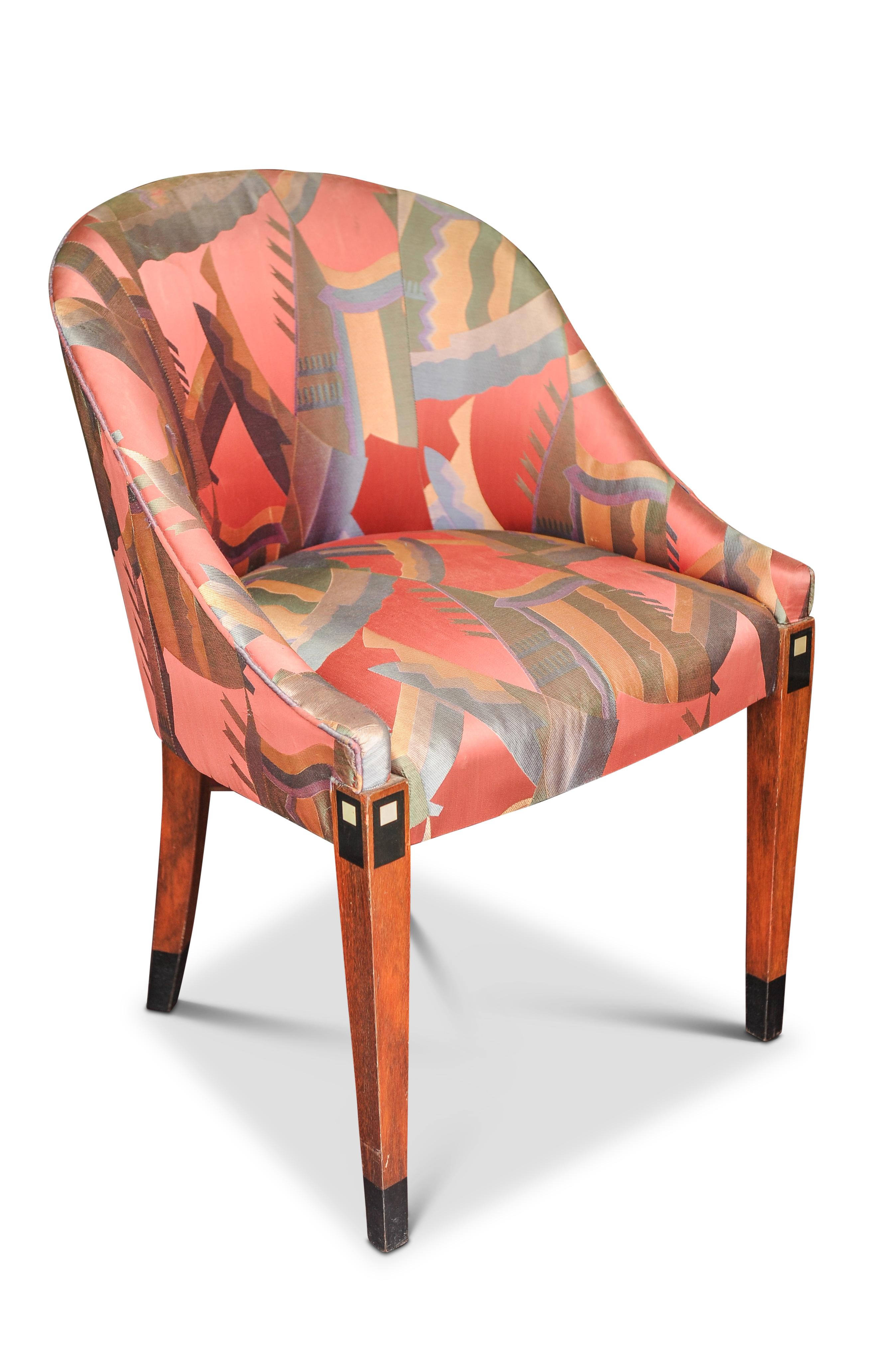 Sue et Mare Style French Art Deco 1930's Tub Chairs With Original Upholstery For Sale 1