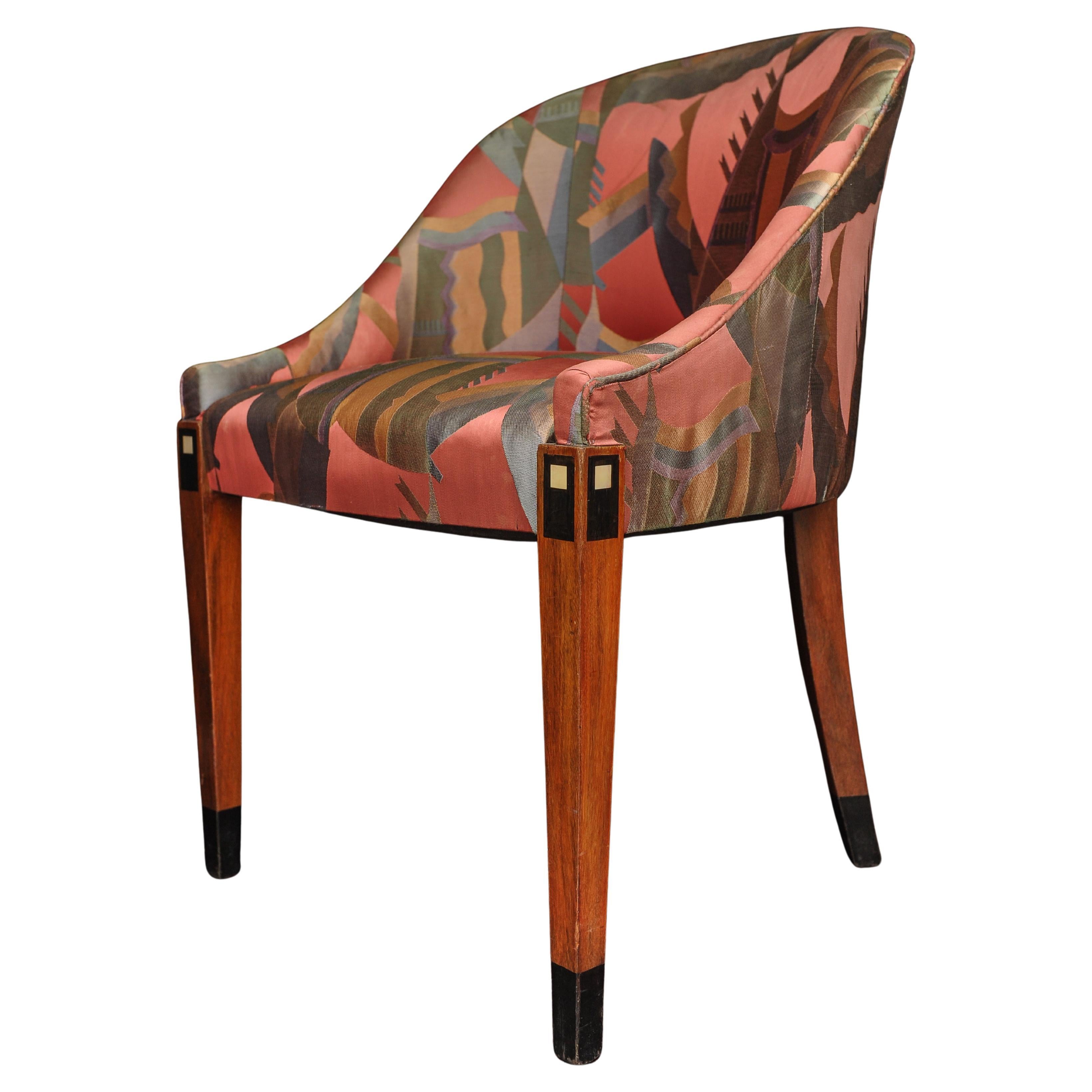 Hand-Crafted Sue et Mare Style French Art Deco 1930's Tub Chairs With Original Upholstery For Sale