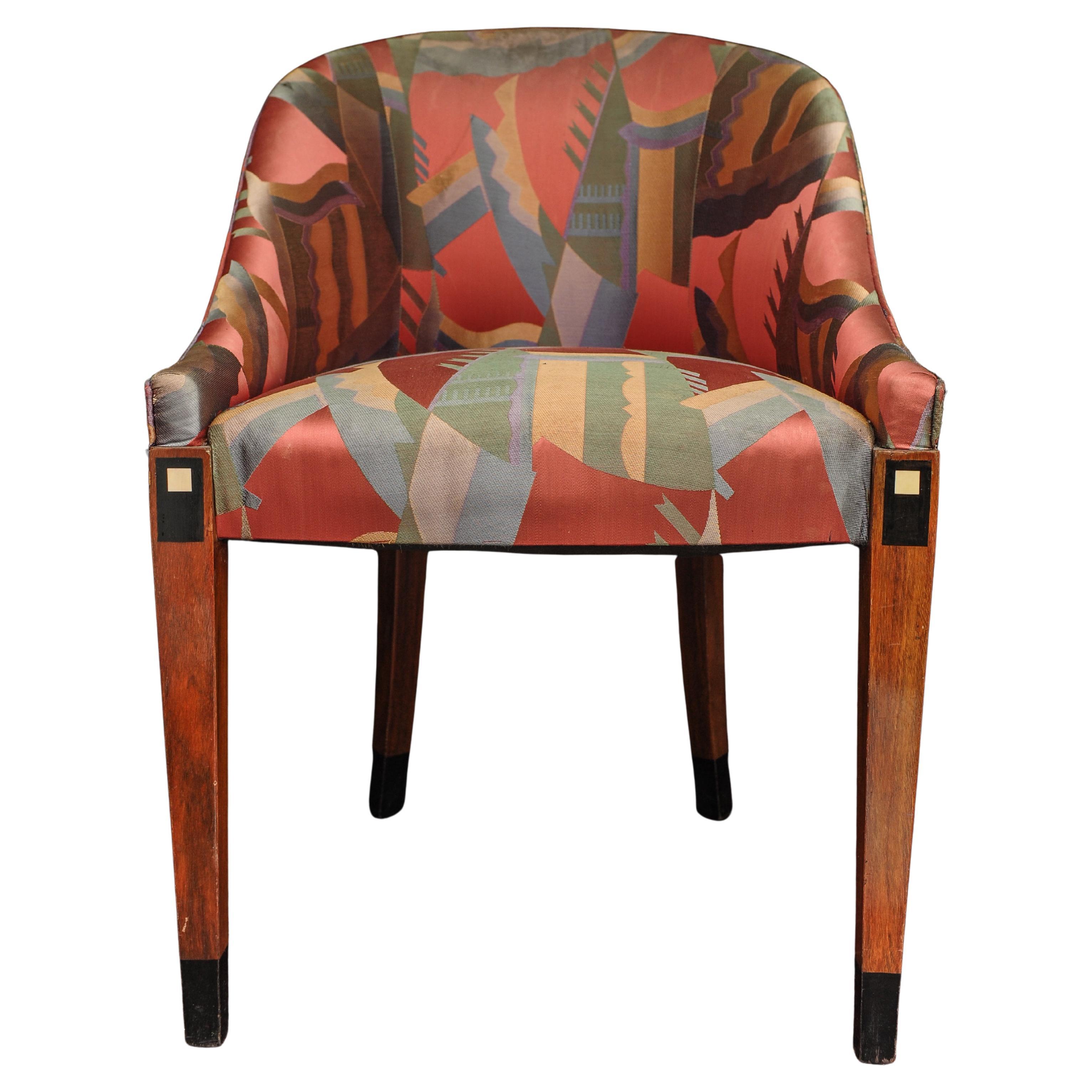 Early 20th Century Sue et Mare Style French Art Deco 1930's Tub Chairs With Original Upholstery For Sale
