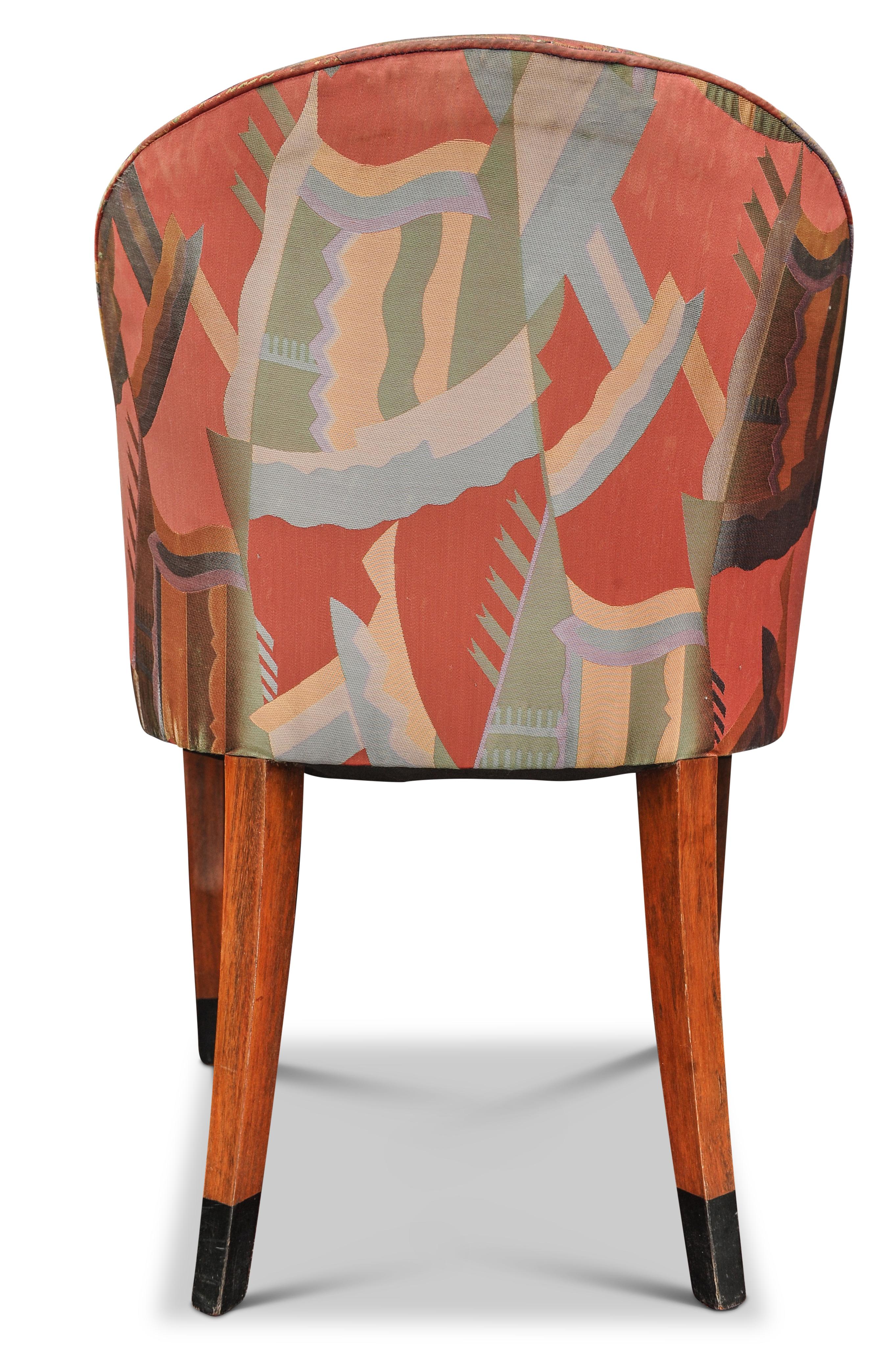 Macassar Sue et Mare Style French Art Deco 1930's Tub Chairs With Original Upholstery For Sale
