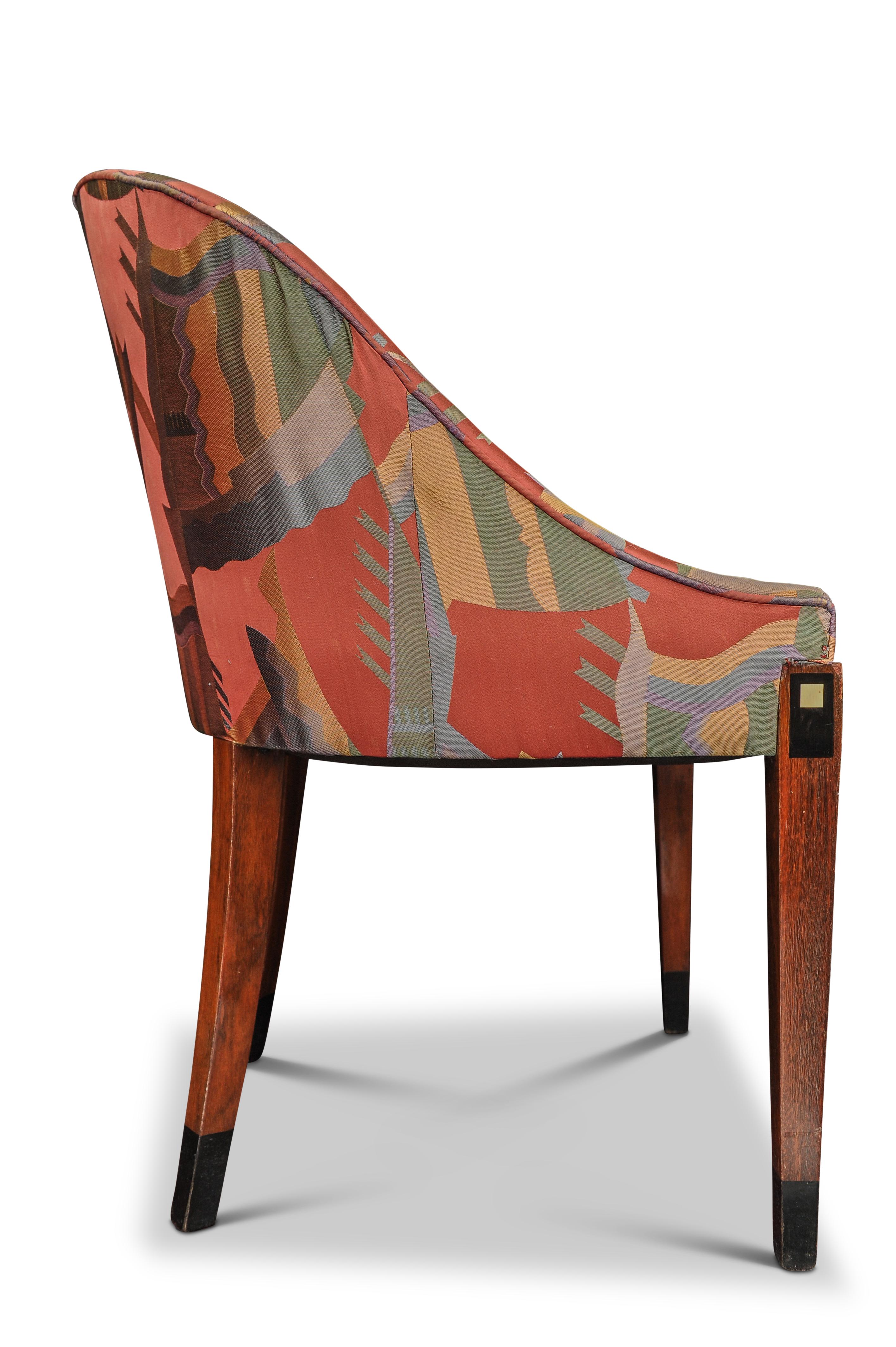Sue et Mare Style French Art Deco 1930's Tub Chairs With Original Upholstery For Sale 2