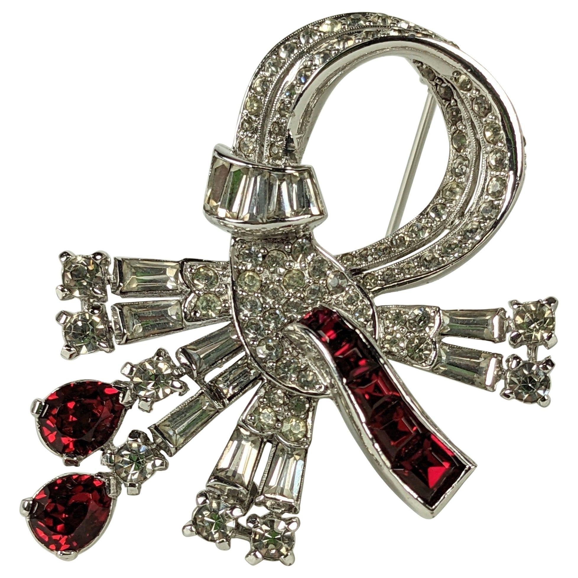 Elegant Mazer Ruby And Pave Spray - image 1