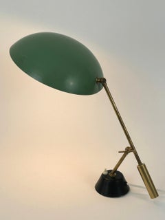 Elegante lámpara de sobremesa o luz de escritorio regulable de mediados de siglo de BAG Turgi Años 50