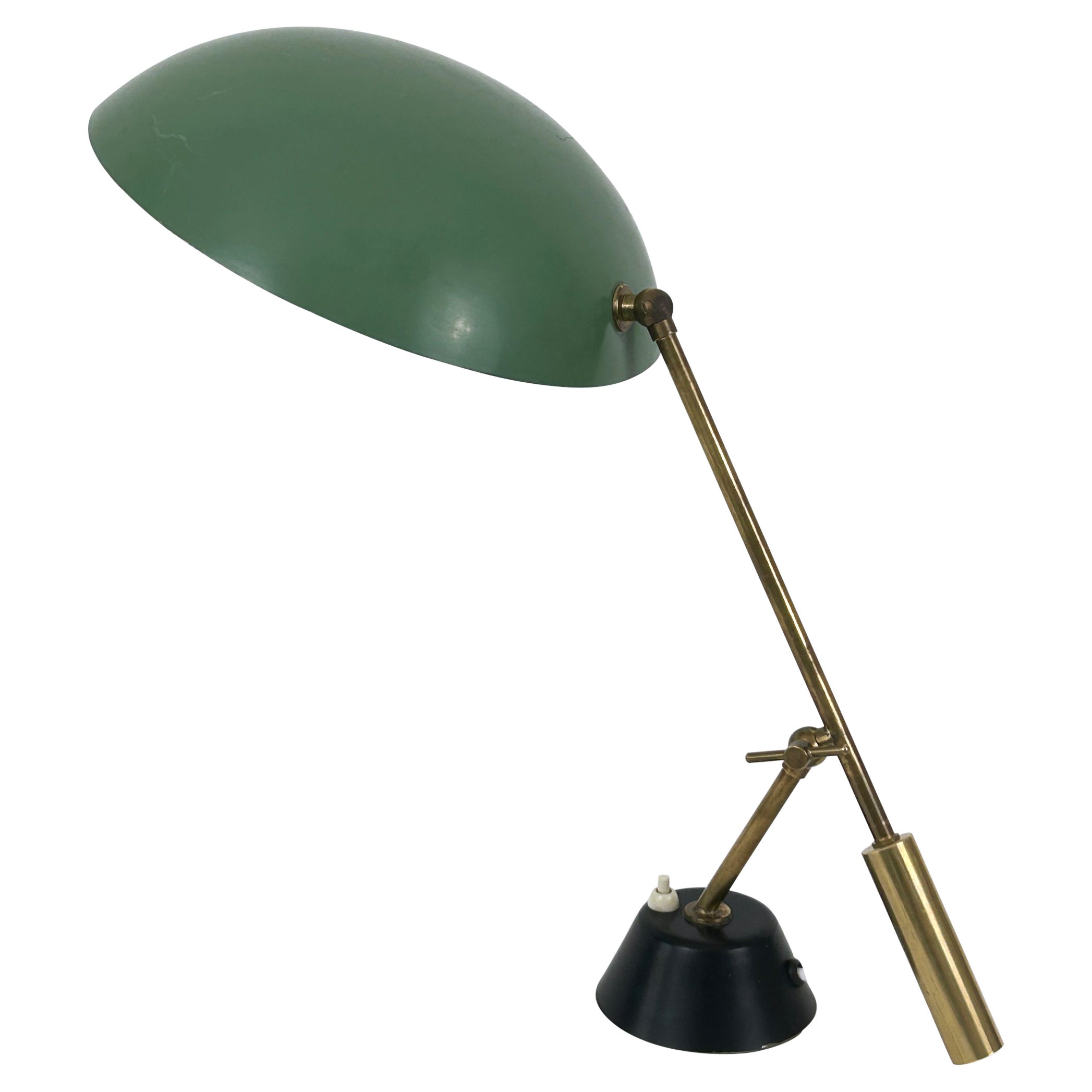 Elegant Mid Century Adjustable Table Lamp or Desk Light by BAG Turgi 1950s For Sale