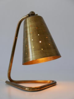 Elegant Midcentury Brass Side Table Lamp by Hans Bergström, Sweden, 1950s