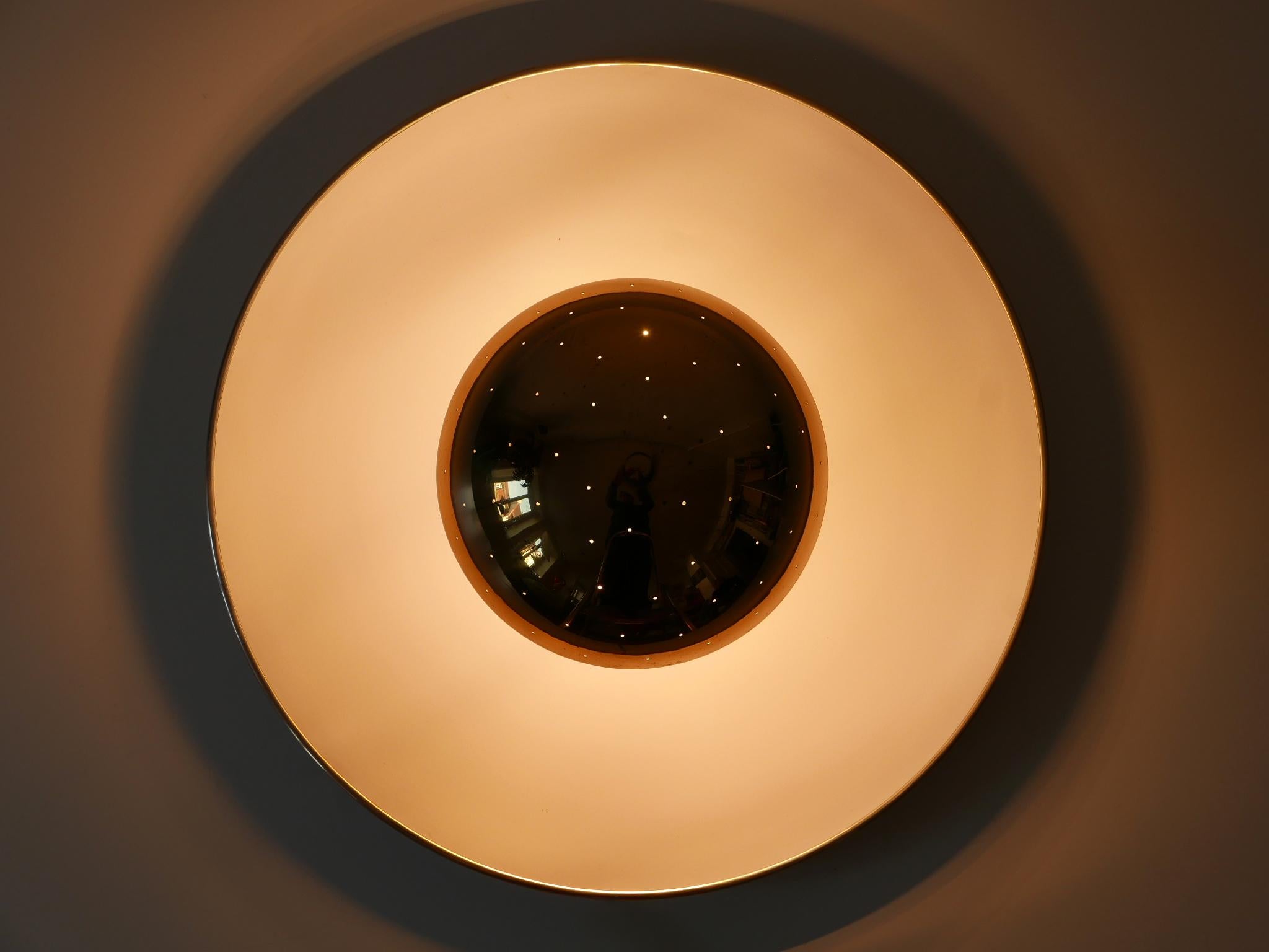 Polished Elegant Mid-Century Ceiling Fixture or Sconce by Bünte & Remmler Germany 1950s For Sale