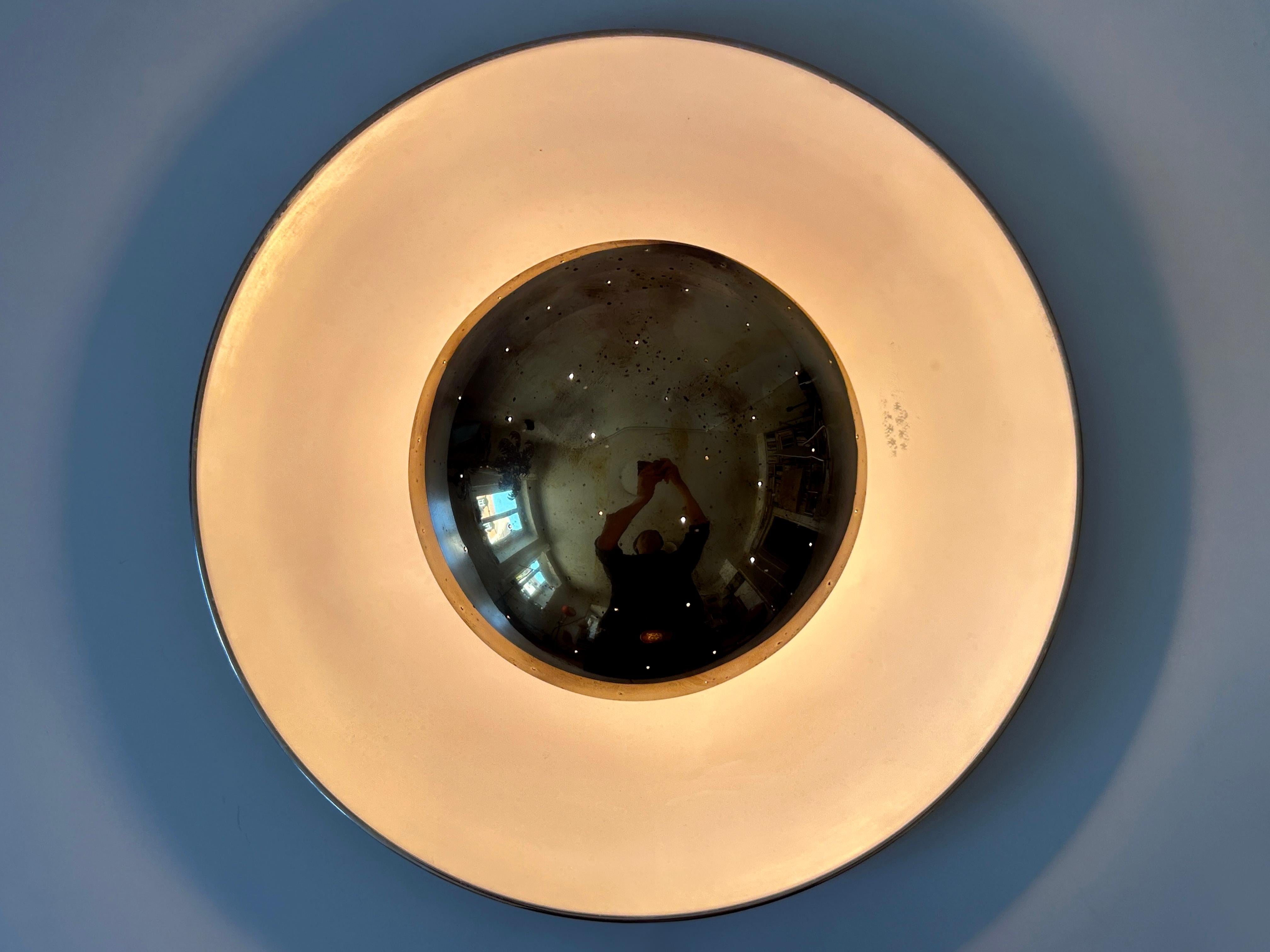 Polished Elegant Mid-Century Ceiling Fixture or Sconce by Bünte & Remmler Germany 1950s For Sale