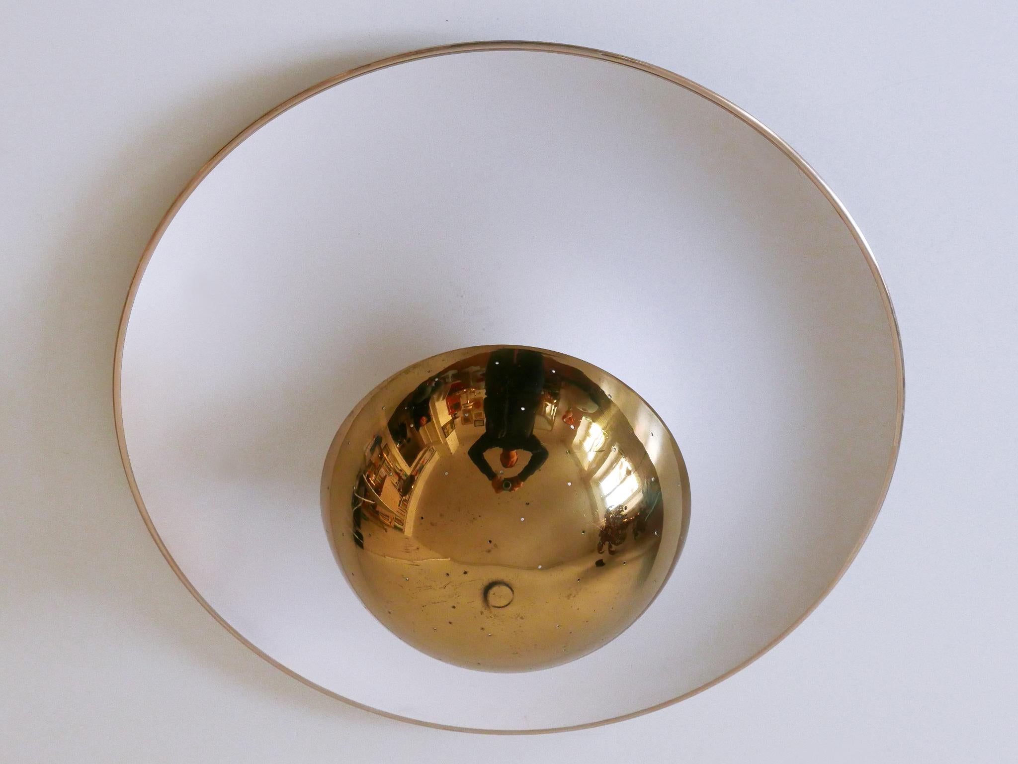 Elegant Mid-Century Ceiling Fixture or Sconce by Bünte & Remmler Germany 1950s In Good Condition For Sale In Munich, DE