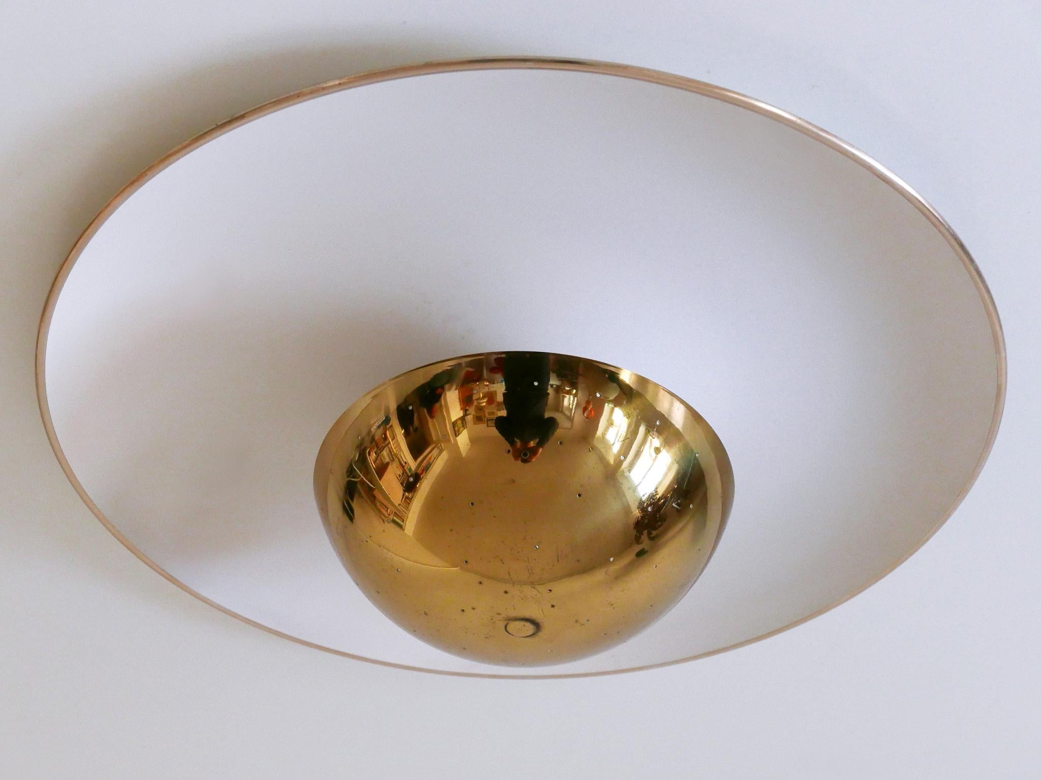 Aluminum Elegant Mid-Century Ceiling Fixture or Sconce by Bünte & Remmler Germany 1950s For Sale
