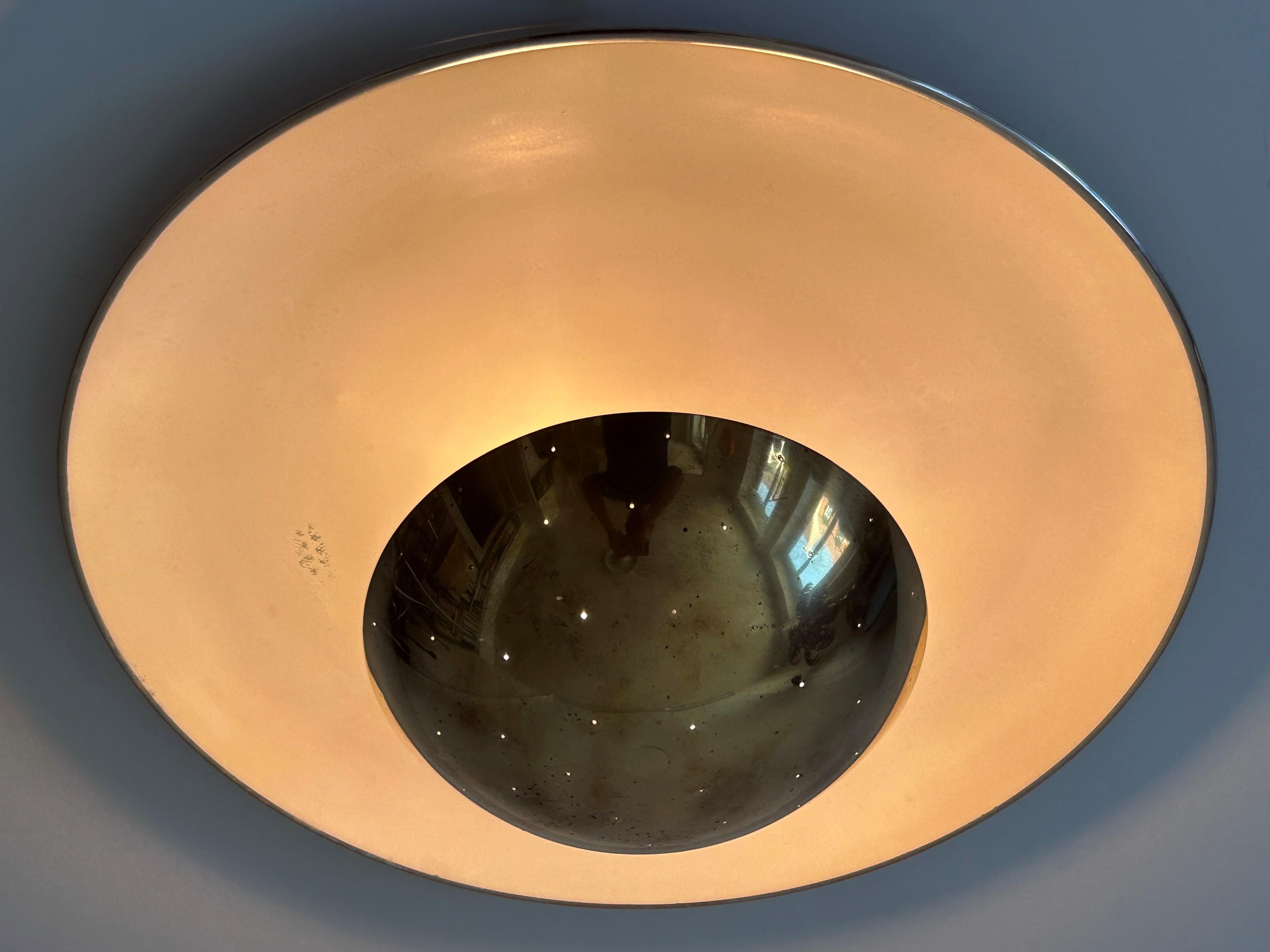 Aluminum Elegant Mid-Century Ceiling Fixture or Sconce by Bünte & Remmler Germany 1950s For Sale
