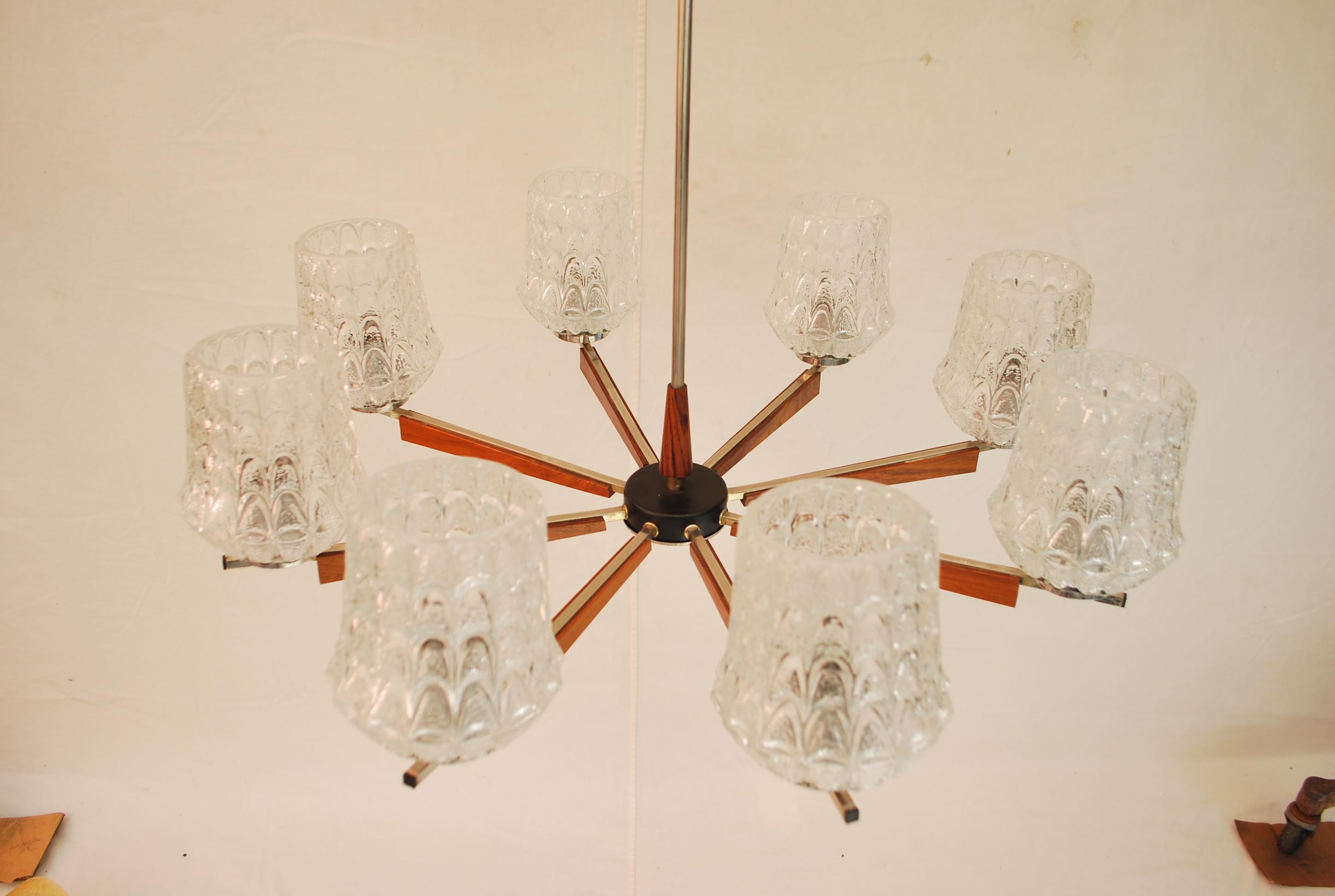 Mid-Century Modern Elegant Midcentury Chandelier from Germany For Sale