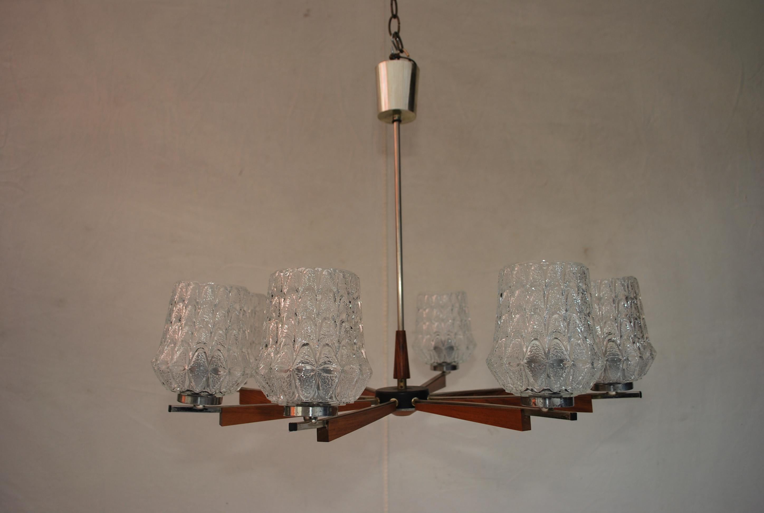 Mid-20th Century Elegant Midcentury Chandelier from Germany For Sale