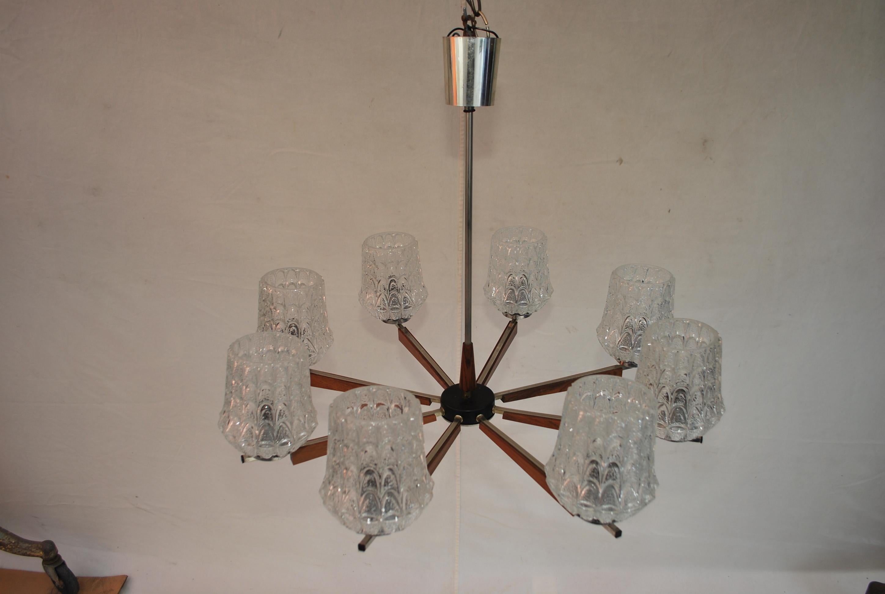 Elegant Midcentury Chandelier from Germany For Sale 2