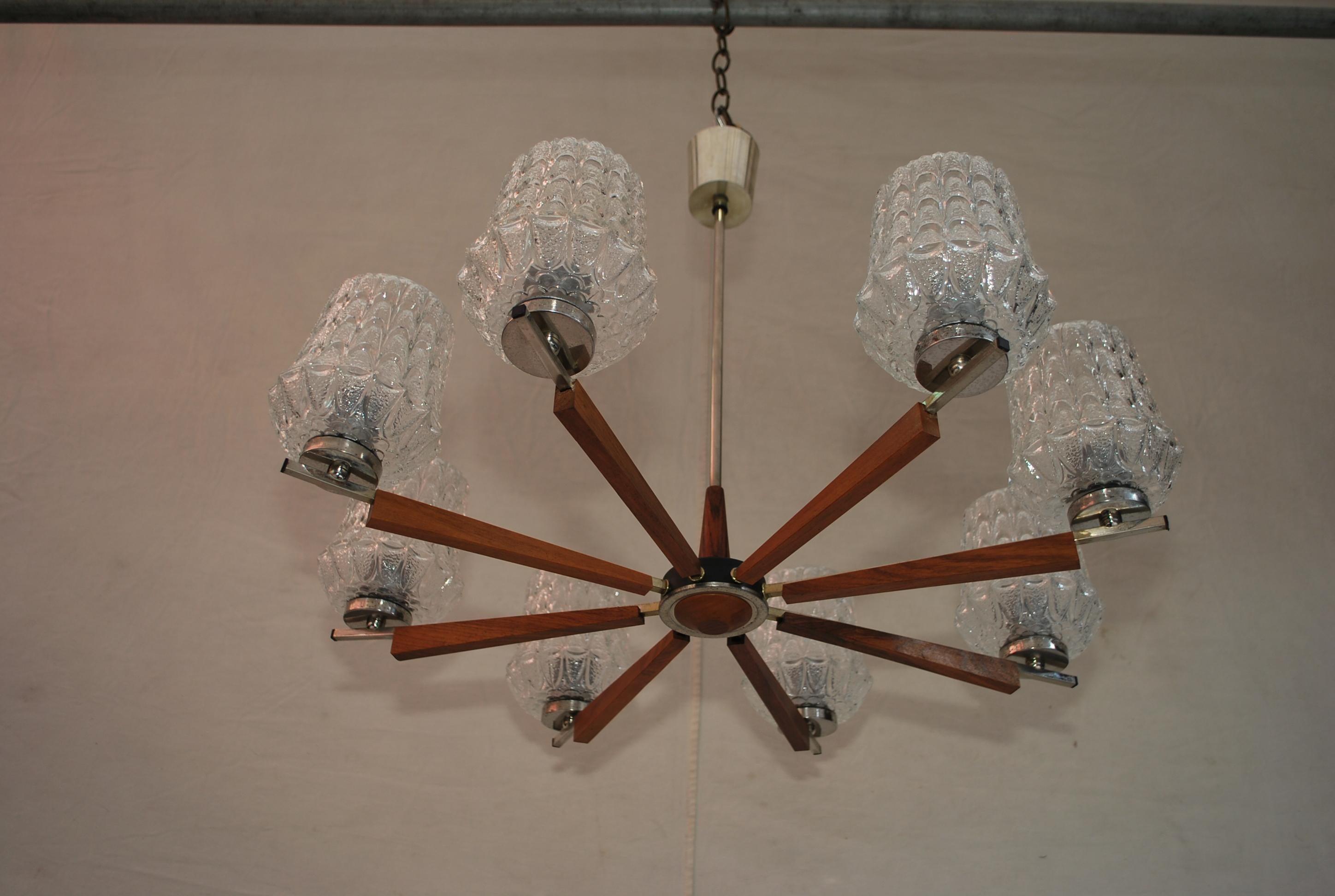 Elegant Midcentury Chandelier from Germany For Sale 3