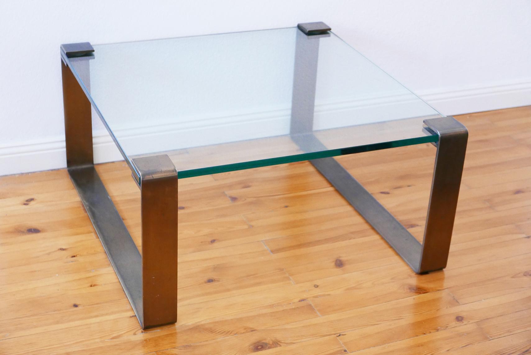 Anodized Elegant Midcentury Coffee Table by Peter Draenert for Draenert, 1960s, Germany For Sale