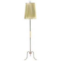 Elegant Midcentury Floor Lamp in Brass by Lysberg Hansen , Danish Design