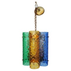 Elegant Mid Century Four Color Glass Lights