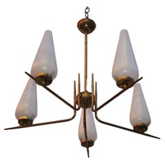 Elegant mid century French chandelier