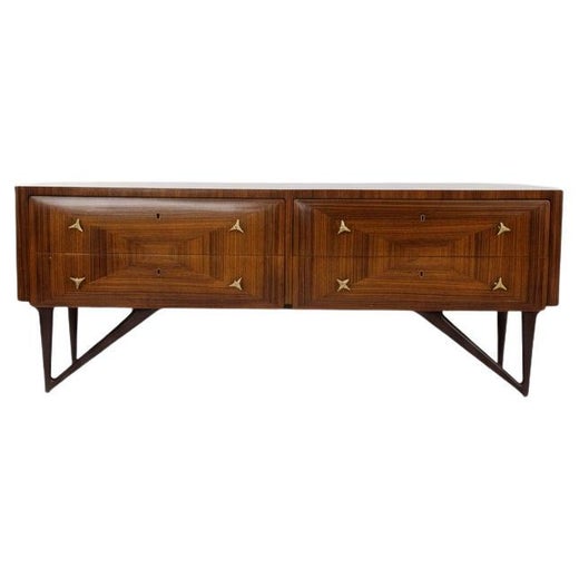 bcbg black and gold dress Antique French Walnut Veneer Chest of Drawers with Black Painted Accen –  Laurier Blanc