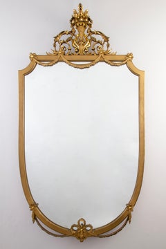 Elegant Mid -Century Italian Gilt-wood Mirror, 1950'