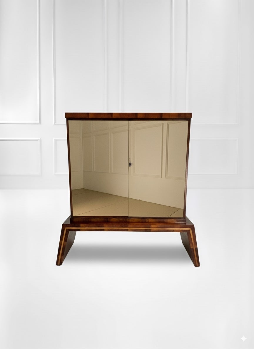 Eleganter italienischer verspiegelter Barschrank aus der Mitte des Jahrhunderts, 1950er Jahre