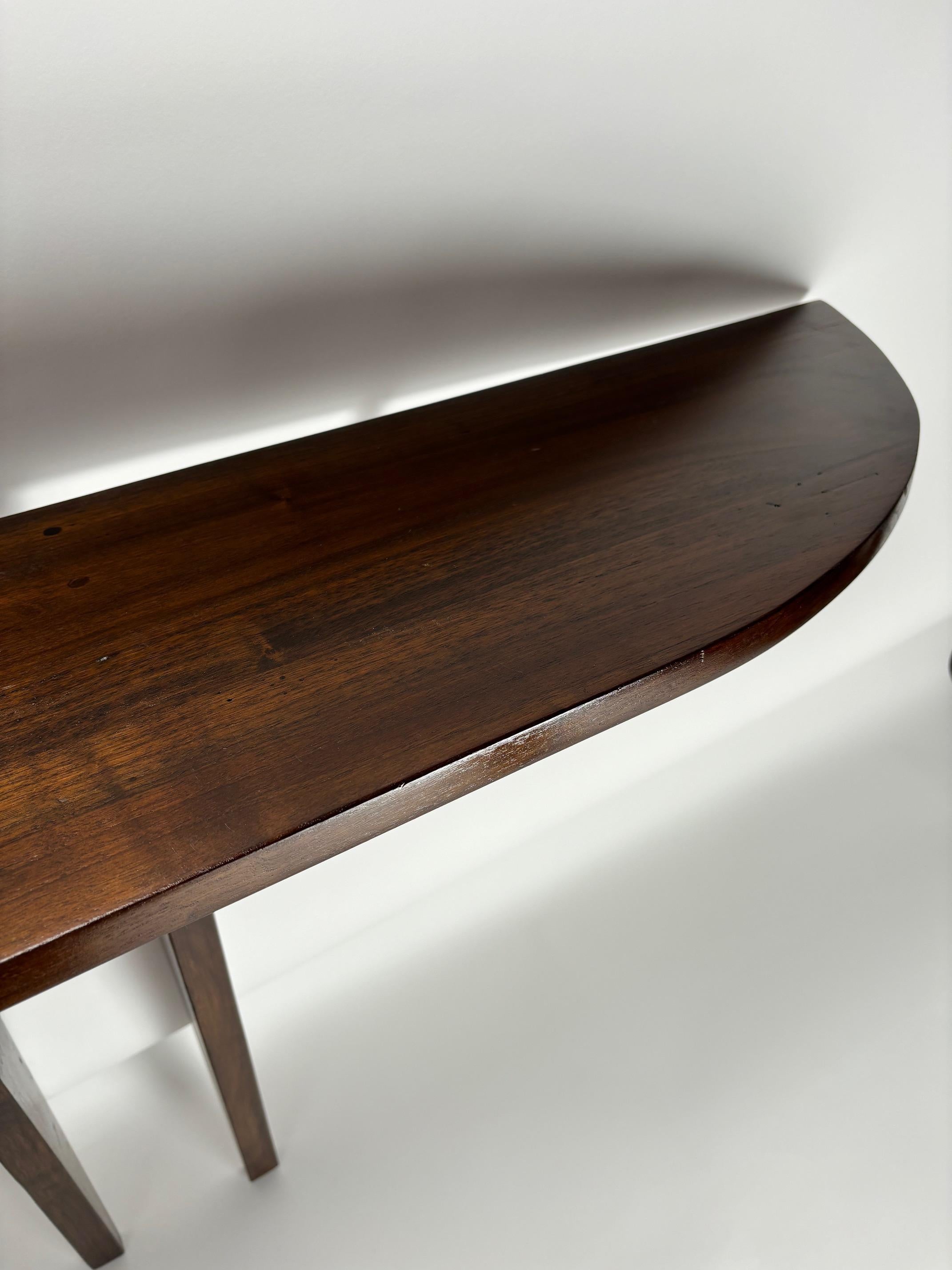 Elegant Mid-Century Italian Wooden Wall Mounted Console Table, Ulrich Style, 195 For Sale 5