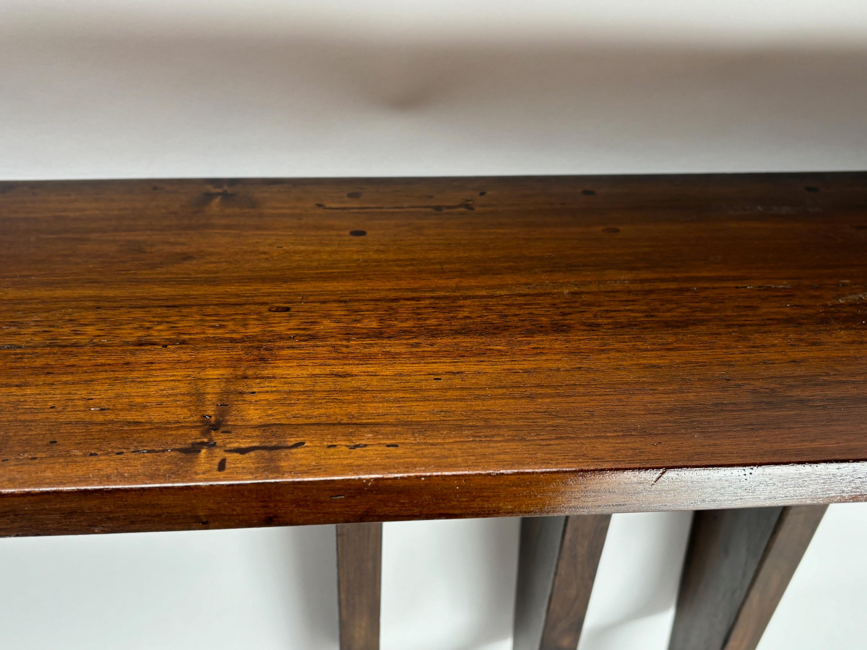 Elegant Mid-Century Italian Wooden Wall Mounted Console Table, Ulrich Style, 195 For Sale 4