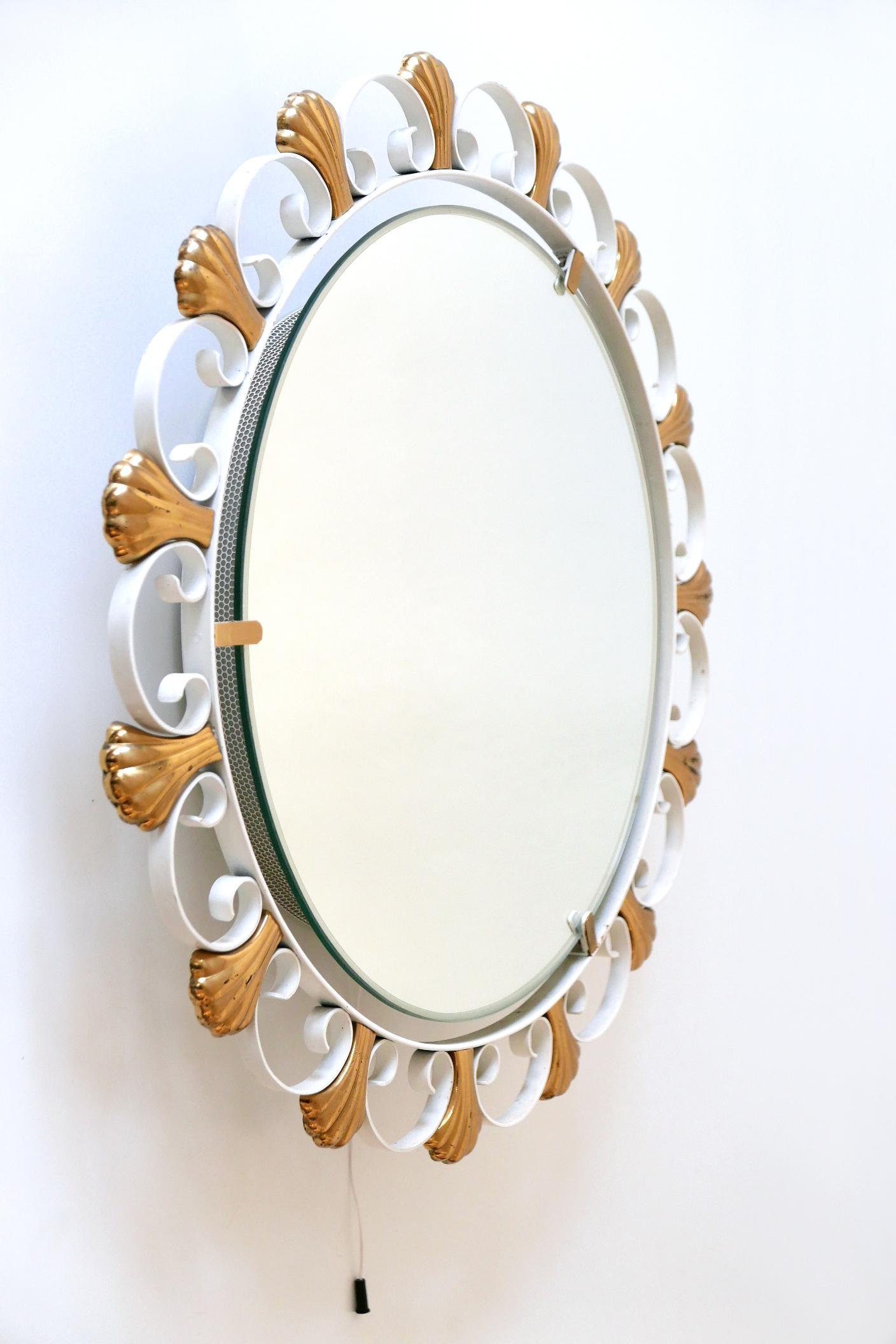 Elegant Mid-Century Modern Backlit Wall Mirror by Hillebrand, 1960s, Germany For Sale 5