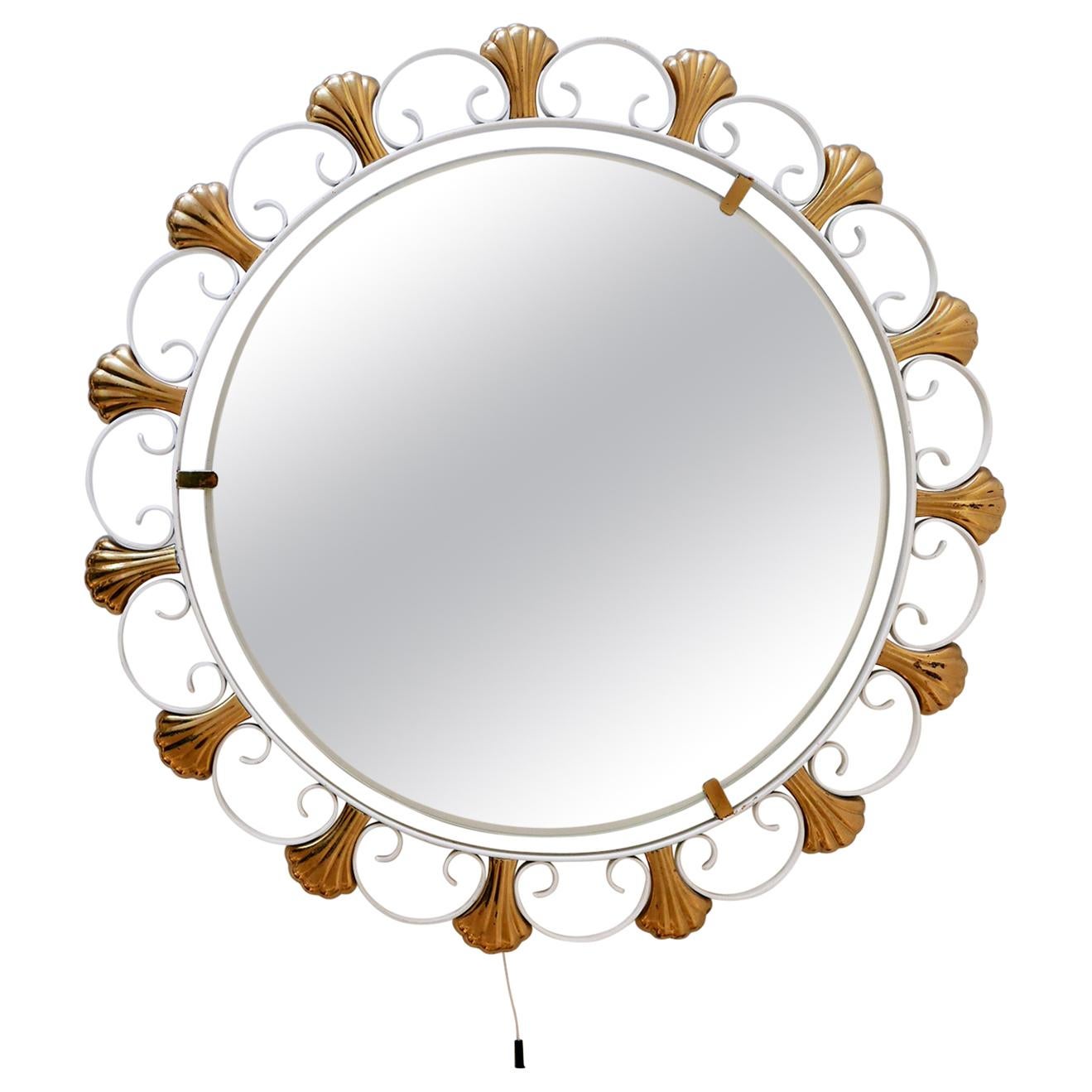 Elegant Mid-Century Modern Backlit Wall Mirror by Hillebrand, 1960s, Germany For Sale