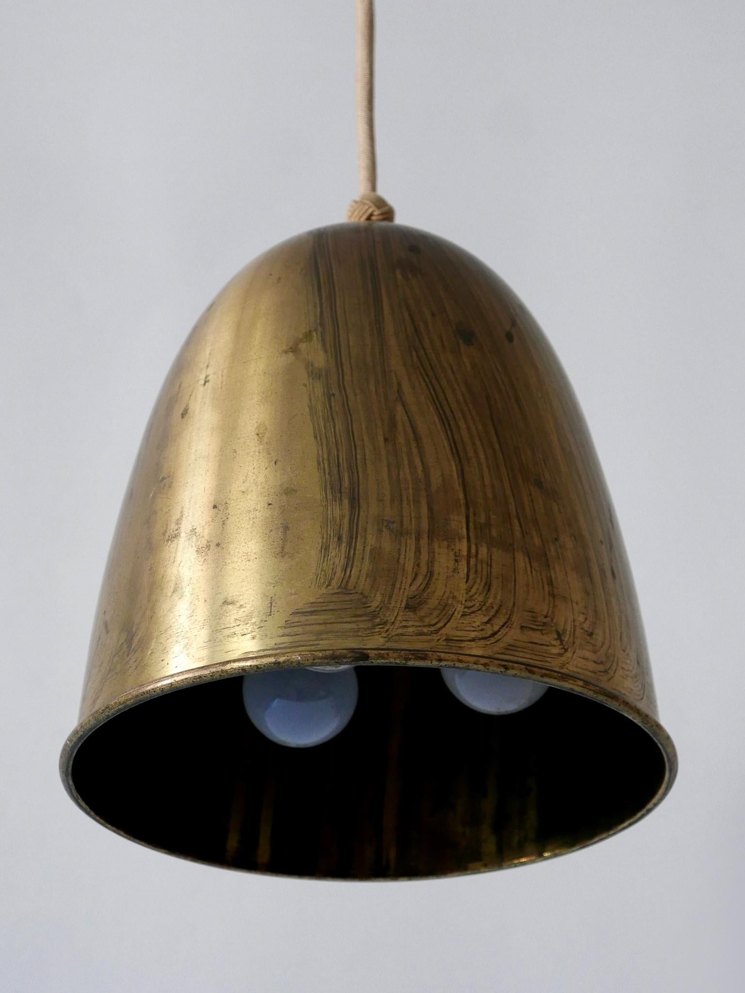 Eleganza della lampada a sospensione in ottone della metà del secolo scorso Germania anni '50 in vendita 5